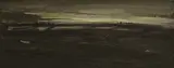 David Smith, Coastal landscape, oil on board