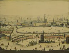 L. S. Lowry, The Pond, 1974, offset lithograph in colours