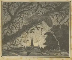 The Squirrel by Claughton Pellew-Harvey, wood engraving, sold Mar 2026