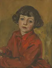 Nancy Weir Huntly, Portrait of the artist's daughter, Faith Sheppard, oil on canvas board