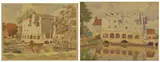Ethelbert White, Two paintings of Coltishall Mill, Norfolk, watercolour over pencil
