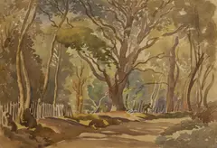 Ethelbert White, A group of seven landscape studies, watercolour over pencil