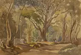 Ethelbert White, A group of seven landscape studies, watercolour over pencil