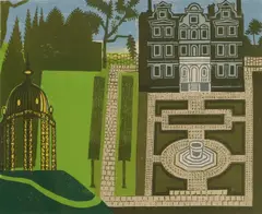 The Queen's Garden' (MG 174) by Edward Bawden, lithograph in colours from a linocut, sold Mar 2026