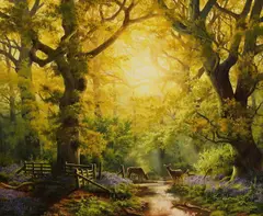 Daniel van der Putten, On the Edge of Fawsley, Northamptonshire, oil on board