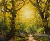Daniel van der Putten, On the Edge of Fawsley, Northamptonshire, oil on board