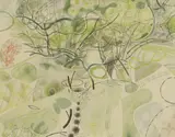 Colin Wilkin, Trees, watercolour
