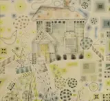 Colin Wilkin, View of a cottage, watercolour