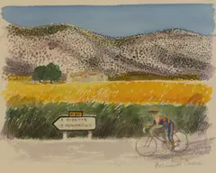 Bernard Cheese, Enroute to Suzette, watercolour over pencil