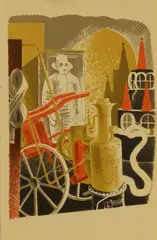Eric Ravilious, Fire Engineer, lithograph in colours