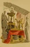 Eric Ravilious, Second-hand Furniture and Effects, lithograph in colours