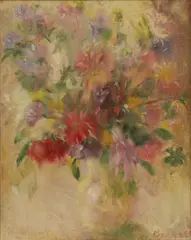 Vitali Kozelkov, Still life with flowers, oil on canvas