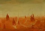 Keith Michell, Australian Anthills, oil on canvas
