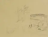 Ken Whisson, Black Cat, 1985, pen and ink