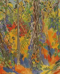 Study for 'Forest of Statues by Damian Elwes, watercolour and gouache, sold Mar 2026