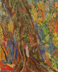 Study for 'Forest of Statues by Damian Elwes, pencil and gouache, sold Mar 2026