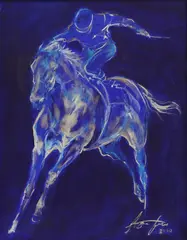 Jacquie Jones, Silver Spirit, acrylic on canvas