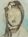 Yuko Nasu, Study: no', head, oil on canvas