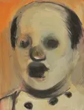 Yuko Nasu, P', head, oil on canvas