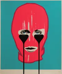 Pure Evil, Pussy Riot - Putin's Nightmare, 2015, screenprint in colours