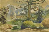 Edwin La Dell, Woodland, mixed media