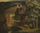 George Mackley, Kentish Oast, oil on canvas