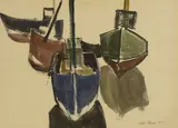 Arthur Freeman, Two paintings of boats, watercolour