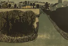 Graham Clarke, Behind Shoreham' and 'Farm at Badger Mount, both signed 'Graham Clarke' in pencil l.r.