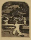 Graham Clarke, Farmstead' and 'Beneath the Green Willow, both signed 'Graham Clarke' in pencil l.r.