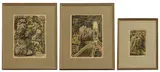 Edie Lamont, A group of three paintings of Kent, mixed media on paper