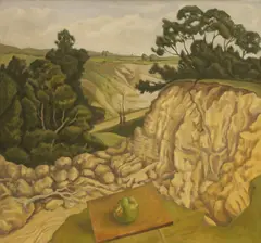 Vincent Lloyd, Quarry with Apple, oil on canvas