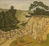 Vincent Lloyd, Quarry with Apple, oil on canvas
