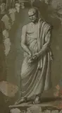 Luigi Ademollo, Statue of the Greek statesman and orator Demosthenes (384-322 BCE), pen and ink and washes heightened with white
