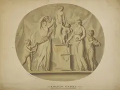 John Francis Rigaud, A Sacrifice to Venus, pen and ink and washes