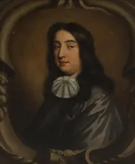 Mary Beale, Portrait of a young man, bust-length, in a grey cloak, in a painted stone cartouche, oil on canvas