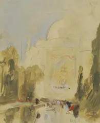 Hercules Brabazon Brabazon, The Taj Mahal, Agra, watercolour over pencil heightened with white