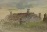 Hercules Brabazon Brabazon, A country house, pastel