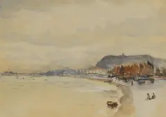 Hercules Brabazon Brabazon, View of the coast, watercolour heightened with white