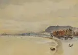 Hercules Brabazon Brabazon, View of the coast, watercolour heightened with white