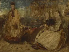 William Quiller Orchardson, Three young women, a sketch, oil on panel