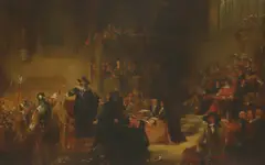 William Henry Fisk, The Trial of King Charles I, oil on canvas