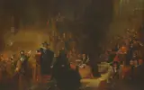 William Henry Fisk, The Trial of King Charles I, oil on canvas