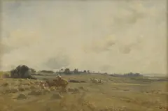 William Darling McKay, Haymaking, oil on canvas laid on board