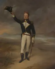 Robert Lucius West, Portrait of a British sailor, a Captain in Nelson's Group at Trafalgar in 1805, oil on canvas