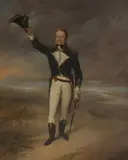 Robert Lucius West, Portrait of a British sailor, a Captain in Nelson's Group at Trafalgar in 1805, oil on canvas