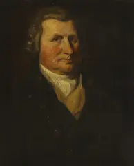 John Constable, Portrait of George Elmer, 1804, half-length, in a dark coat and buff waistcoat, oil on canvas
