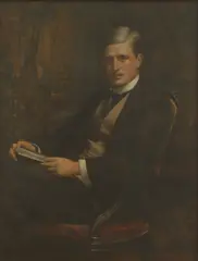 Edwin Arthur Ward, Portrait of Cecil Bisshopp Harmsworth, 1st Baron Harmsworth (1869 - 1948), three-quarter-length seated in an interior, oil on canvas laid down on board