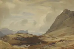 William Heaton Cooper, A lakeland tarn, watercolour over pencil
