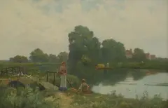 On the River Stour at Canterbury by Alfred Fontville de Breanski, oil on canvas, sold May 2026