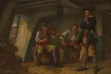 The fiddle player by James Devine Aylward, oil on board, sold May 2026